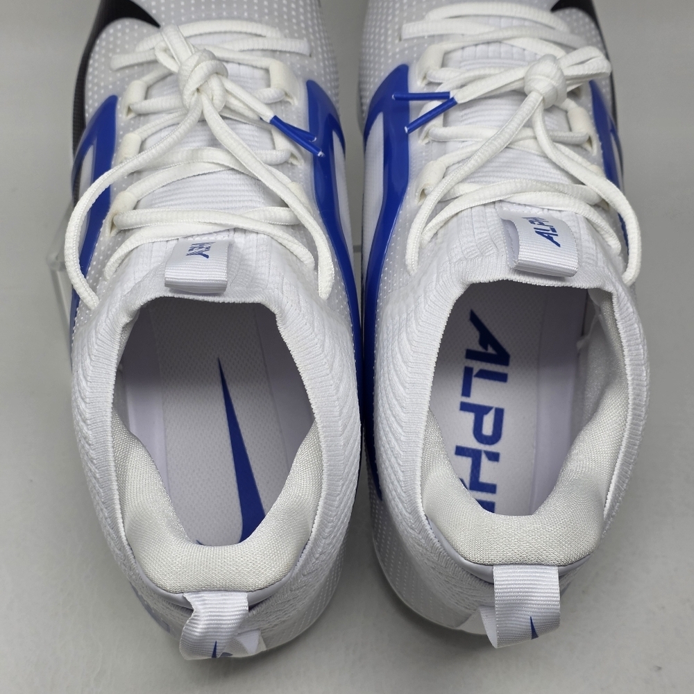 Nike Alpha Menace 4 Elite White Royal Blue Football Cleats FZ7701-103 Size 12.5 - Picture 9 of 11
